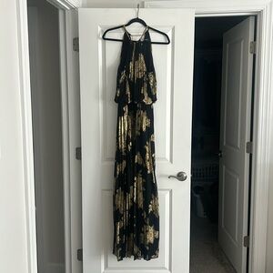 MSK Pleated Halter Dress